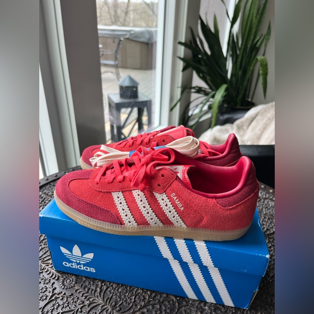 ADIDAS SAMBA OG KIDS VALENTINE’S DAY SNEAKERS IN RED PINK 13 1 - Picture 7 of 13